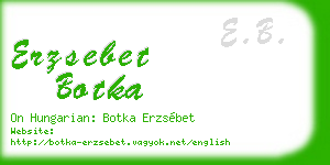 erzsebet botka business card
