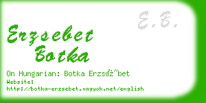 erzsebet botka business card